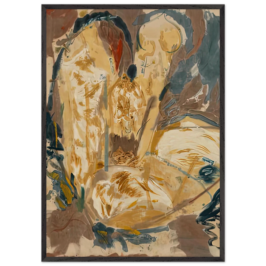 Giralda 1956- - Helen Frankenthaler 70x100 cm / 28x40 inches Framed Art Print – Black Wooden Frame