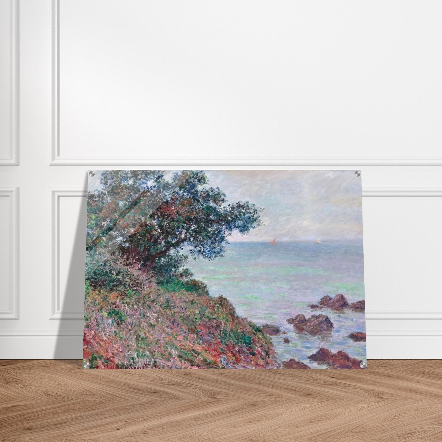 Mediteranian Coast, Grey Day - claude monet Acrylic Print - 70x100 cm / 28x40″ inches