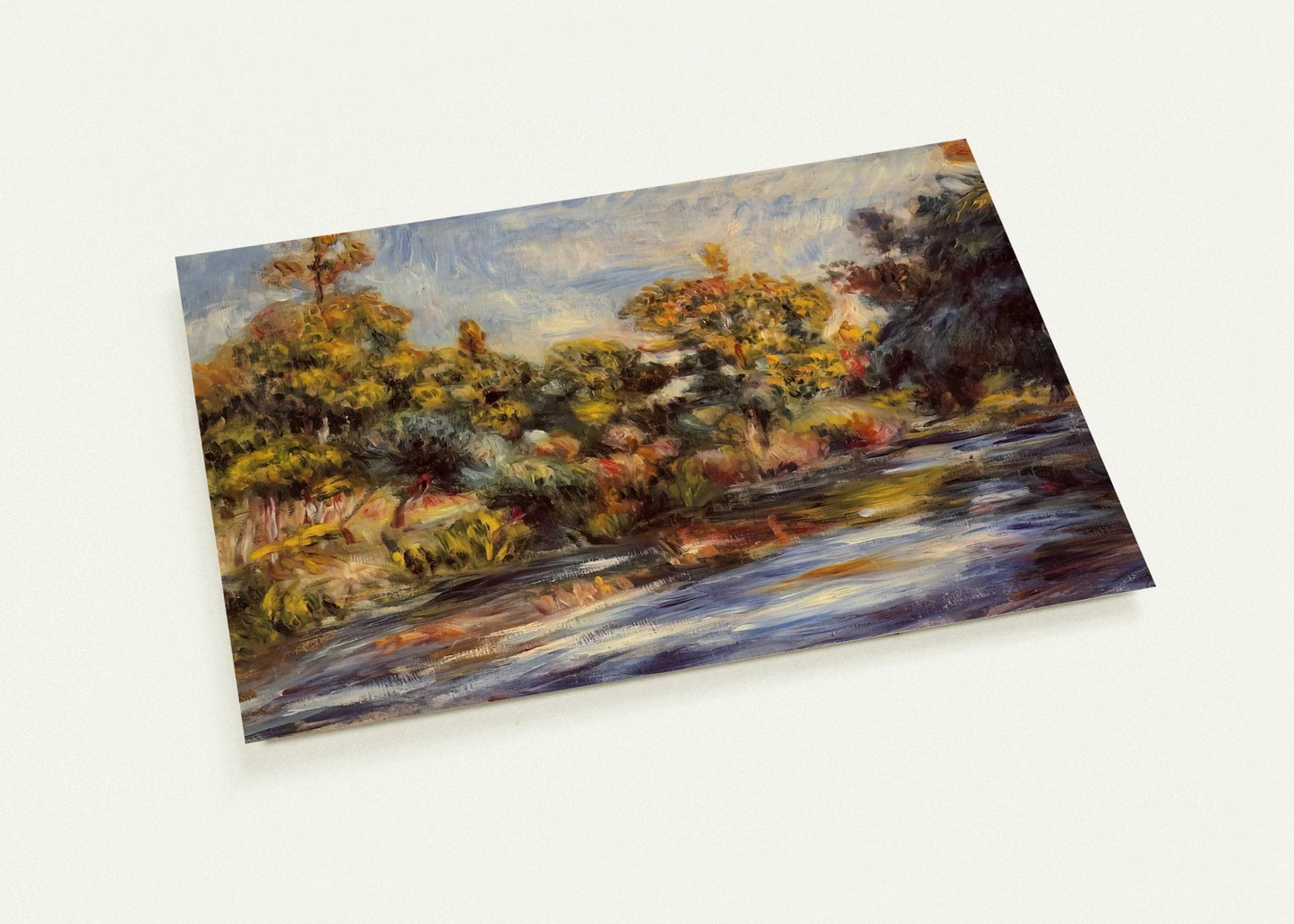 Landscape with River By Pierre-Auguste Renoir Pack of 10 Post Cards | Pierre-Auguste Renoir Post Cards | A6 (10.5 x 14.8 cm) - 4.1 x 5.8 inches