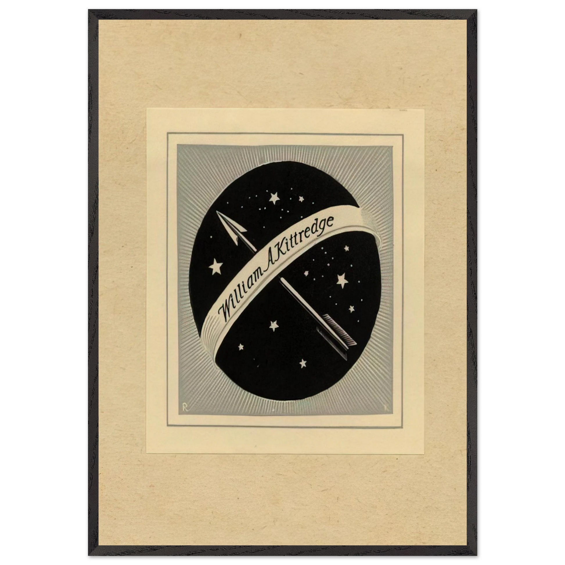 Illustration to William A Kittredge - Rockwell Kent Framed Art Print – Black Wooden Frame - Default Title - -Framed Art Print