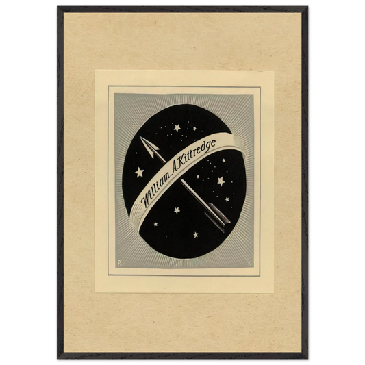 Illustration to William A Kittredge - Rockwell Kent Framed Art Print – Black Wooden Frame - Default Title - -Framed Art Print