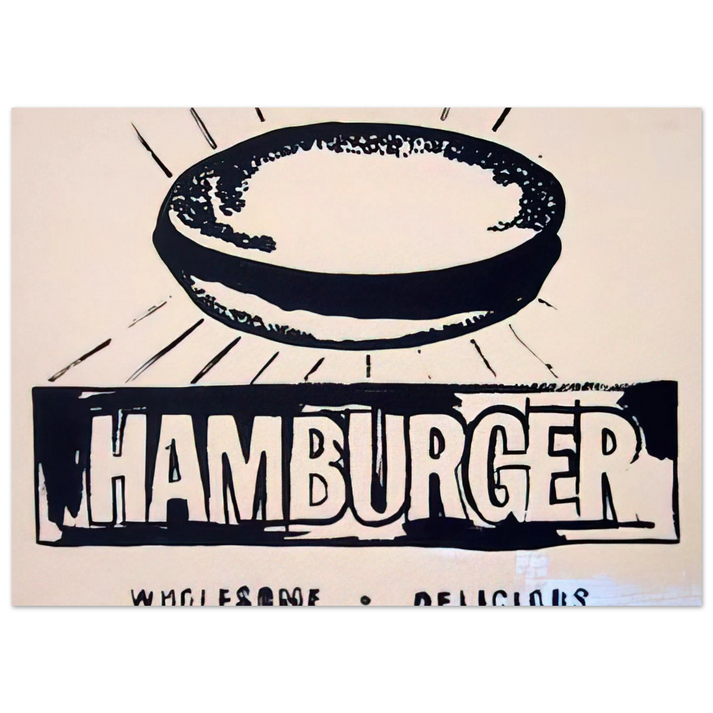 Andy Warhol - Hamburger  beige  Fine Art Poster