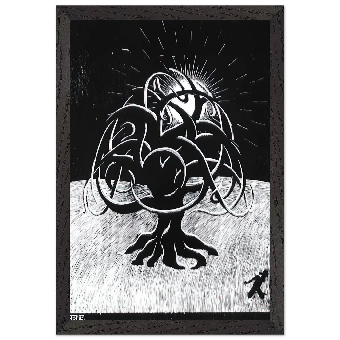 MC Escher - TWON TREE Wall Art - 30x40 cm / 12x16 inches - Fine Art Poster - -