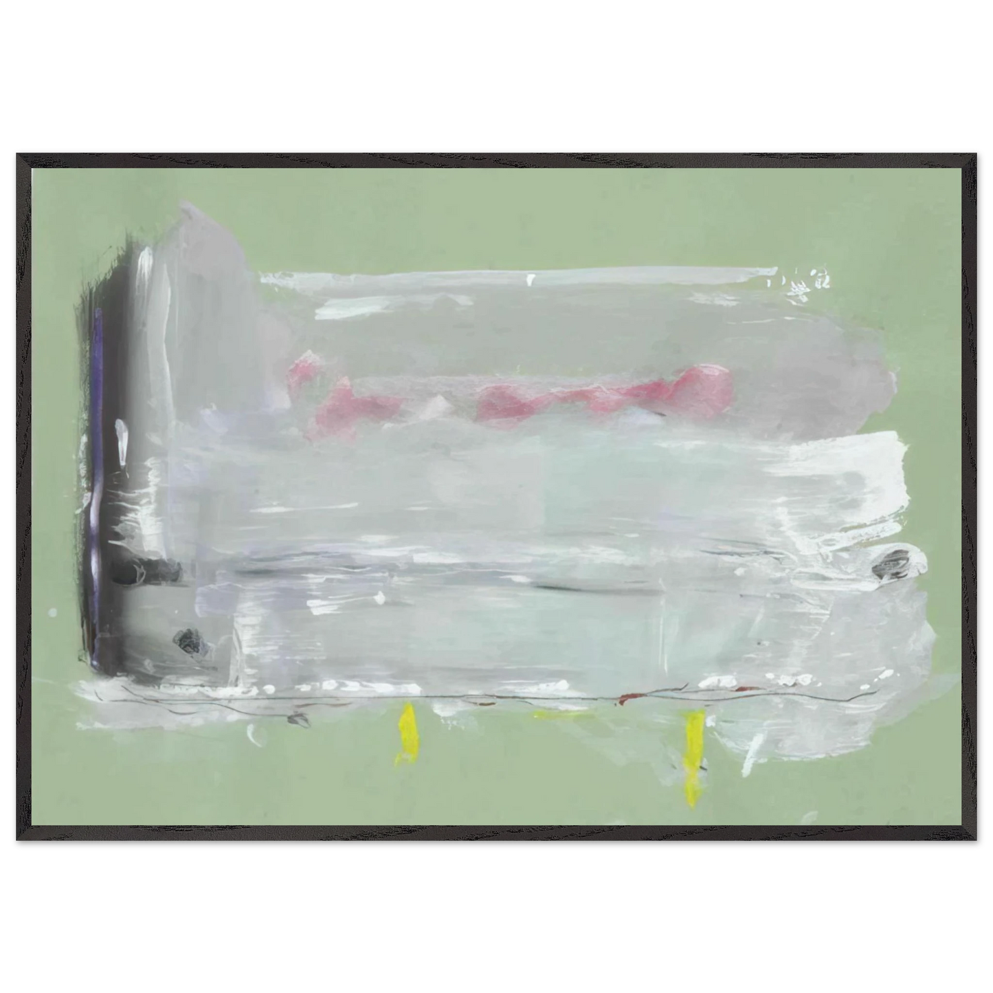 Helen Frankenthaler - Untitled - 1984 Wall art - 60x80 cm / 24x32 inches - Premium Wooden Framed Poster With Fine Art Paper - White frame