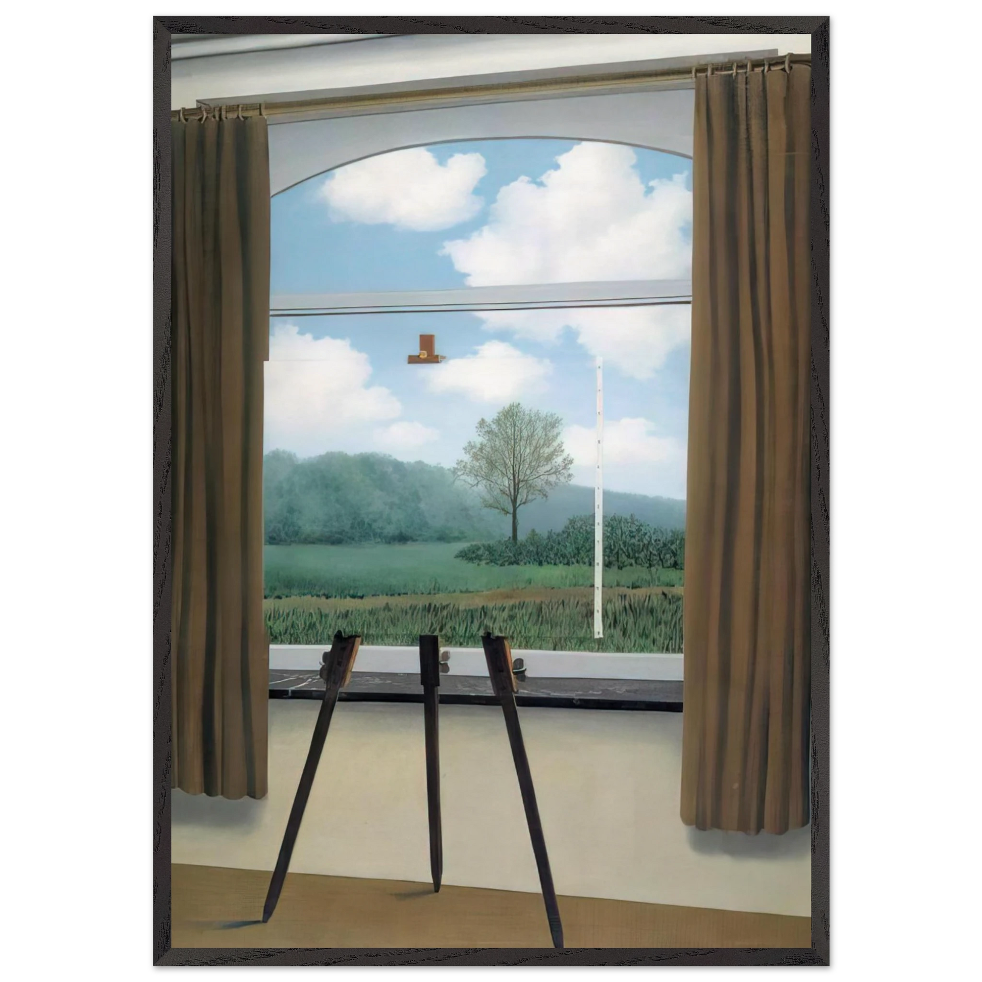 THE HUMAN CONDITION 1933 - Rene Magritte Framed Art Print – Black Wooden Frame - Default Title - -Framed Art Print