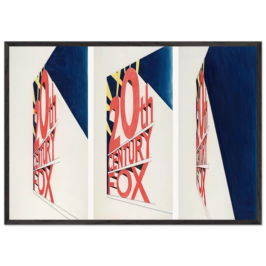 VIEW OF THE BIG PICTURE 1963 - Edward Ruscha Framed Art Print – Black Wooden Frame - Default Title - -Framed Art Print