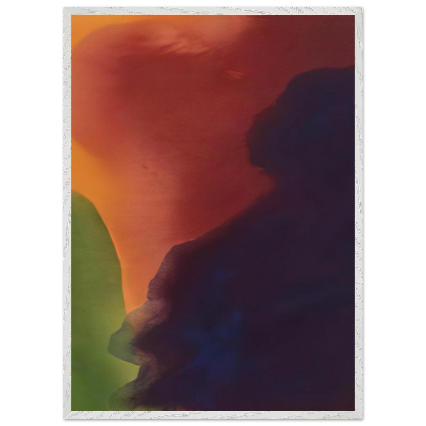 Helen Frankenthaler - Blue Atmosphere III - 1963 Wall art - 60x90 cm / 24x36 inches - Premium Wooden Framed Poster With Fine Art Paper - Black frame