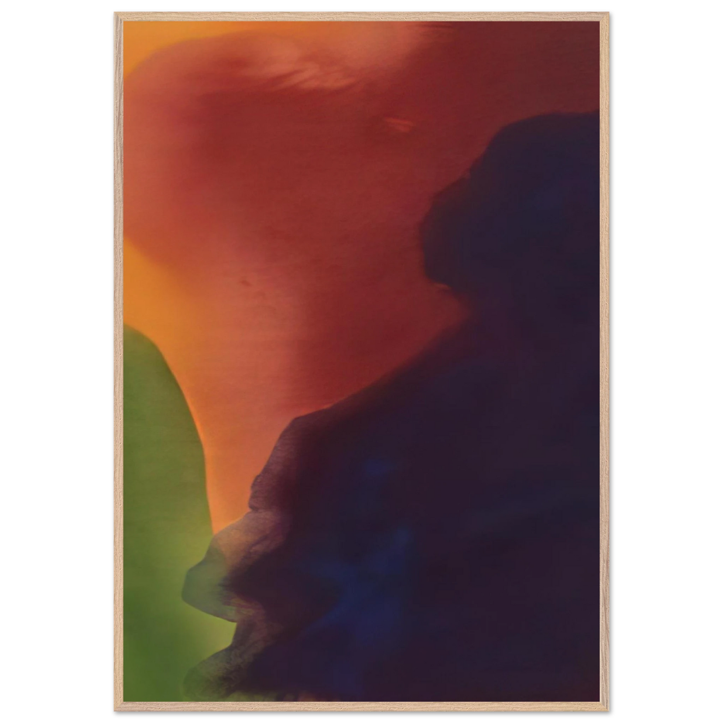 Helen Frankenthaler - Blue Atmosphere III - 1963 Wall art - 45x60 cm / 18x24 inches - Premium Wooden Framed Poster With Fine Art Paper - Black frame