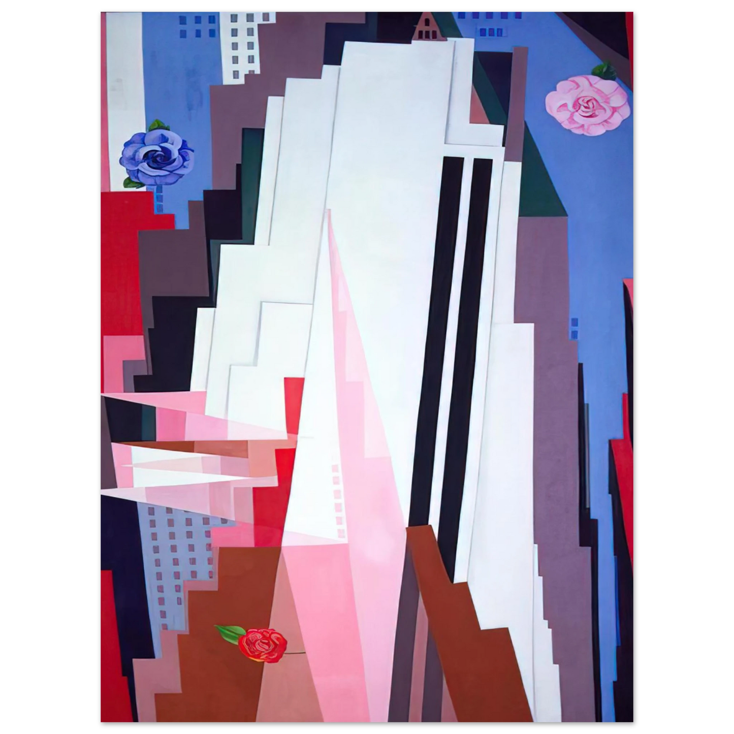 Georgia O'Keeffe - Manhattan Fine Art Poster - 13x18 cm / 5x7 inches