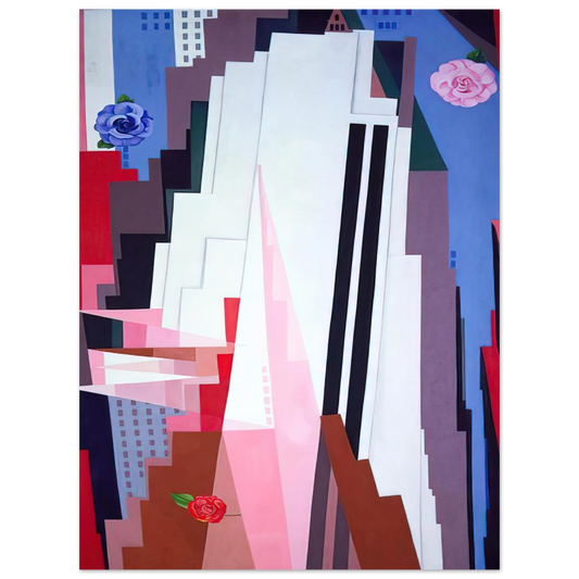 Georgia O'Keeffe - Manhattan Fine Art Poster - 13x18 cm / 5x7 inches