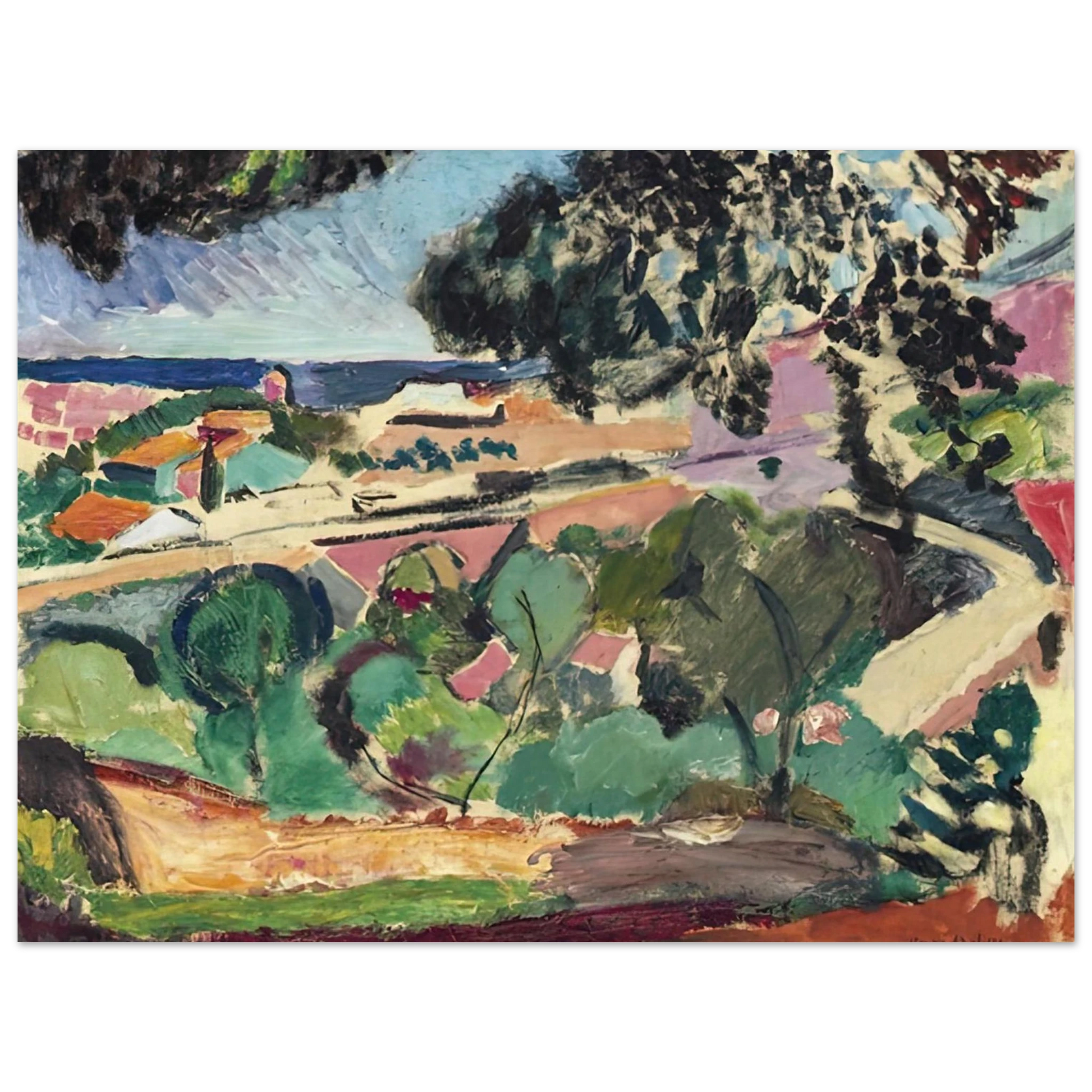 Henri Matisse - PAYSAGE DE COLLIOURE 1907 Fine Art Poster - Default Title