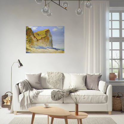 Cliffs near Pourville - claude monet Brushed Aluminum Print - 70x100 cm / 28x40 inches | claude monet Aluminum Print | claude monet Prints