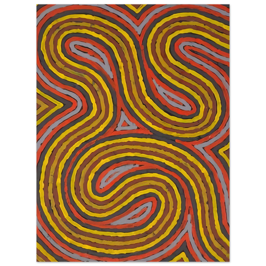 Clifford Possum Tjapaltjarri - Narripi Worm Dreaming - 1997 Fine Art Poster - Default Title