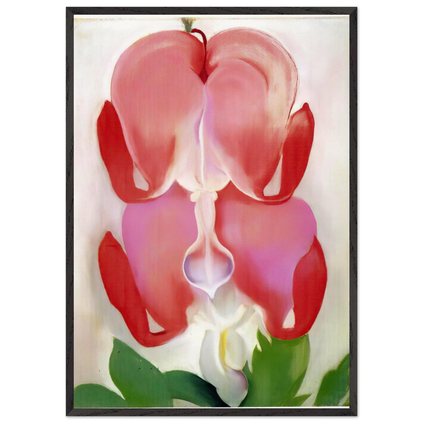 Bleeding Heart - Georgia OKeeffe 70x100 cm / 28x40 inches Framed Art Print – Black Wooden Frame