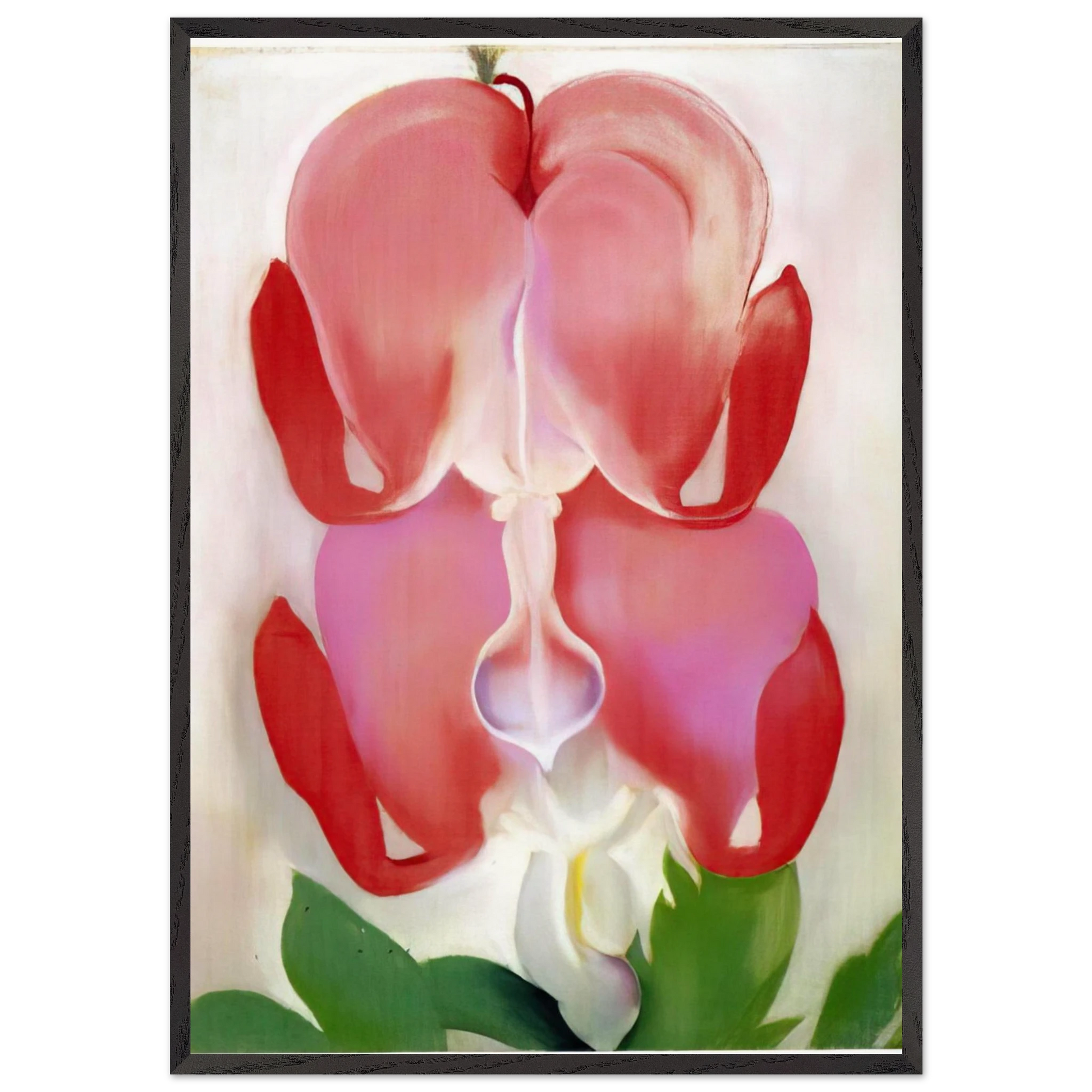 Bleeding Heart - Georgia OKeeffe 70x100 cm / 28x40 inches Framed Art Print – Black Wooden Frame