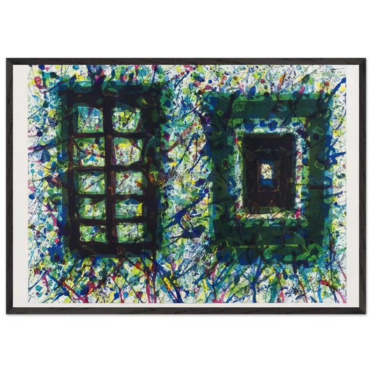 Concert Hall Set III  SF-232  - Sam Francis 70x100 cm / 28x40 inches Framed Art Print – Black Wooden Frame
