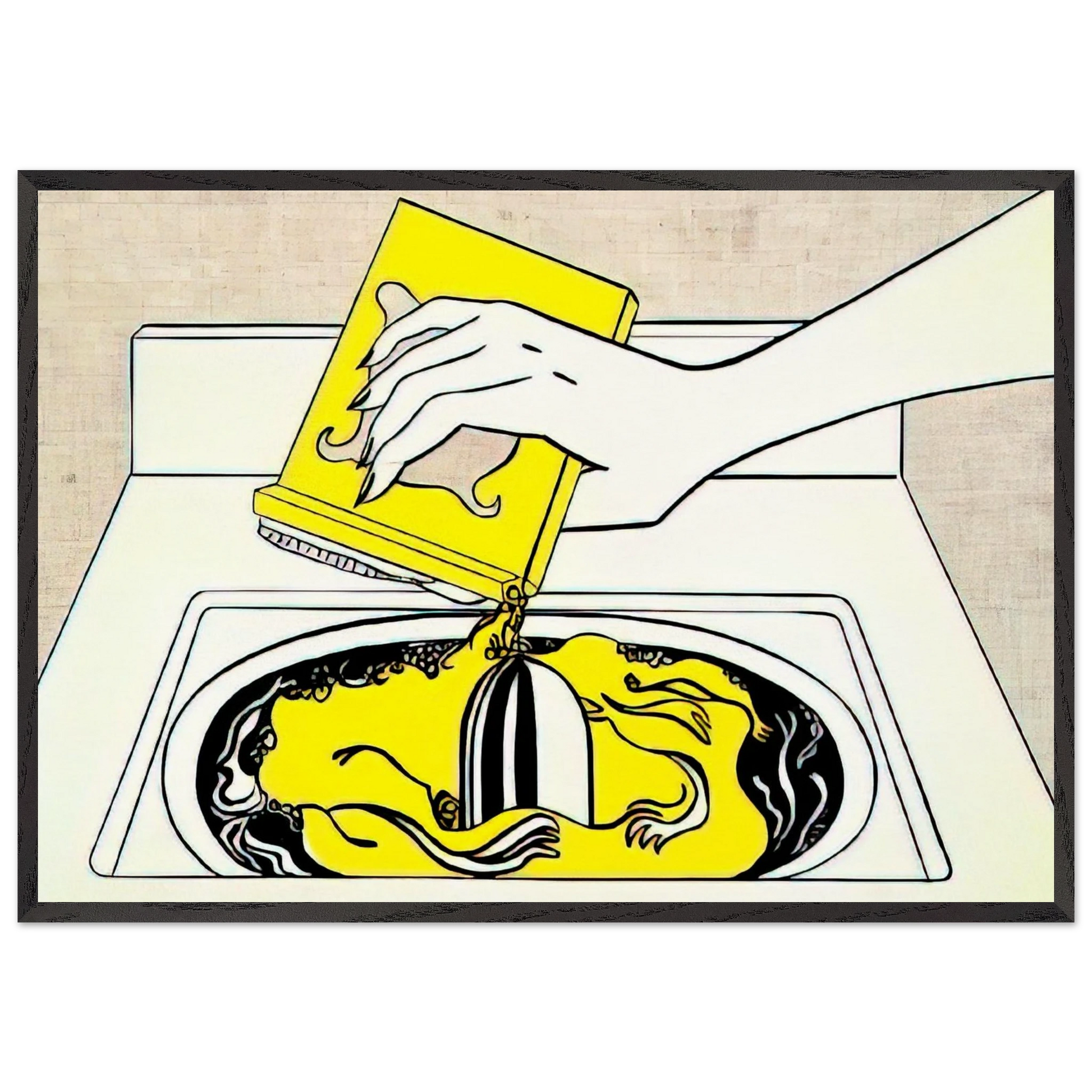 WASHING MACHINE 1961 - Roy Lichtenstein Framed Art Print – Black Wooden Frame - Default Title - -Framed Art Print