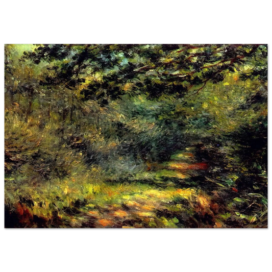 Forest Path - Pierre-Auguste Renoir Brushed Aluminum Print - 70x100 cm / 28x40 inches | Pierre-Auguste Renoir Aluminum Print | Pierre-Auguste Renoir Prints