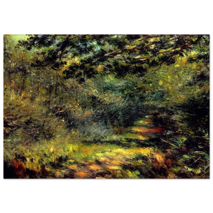 Forest Path - Pierre-Auguste Renoir Brushed Aluminum Print - 70x100 cm / 28x40 inches | Pierre-Auguste Renoir Aluminum Print | Pierre-Auguste Renoir Prints