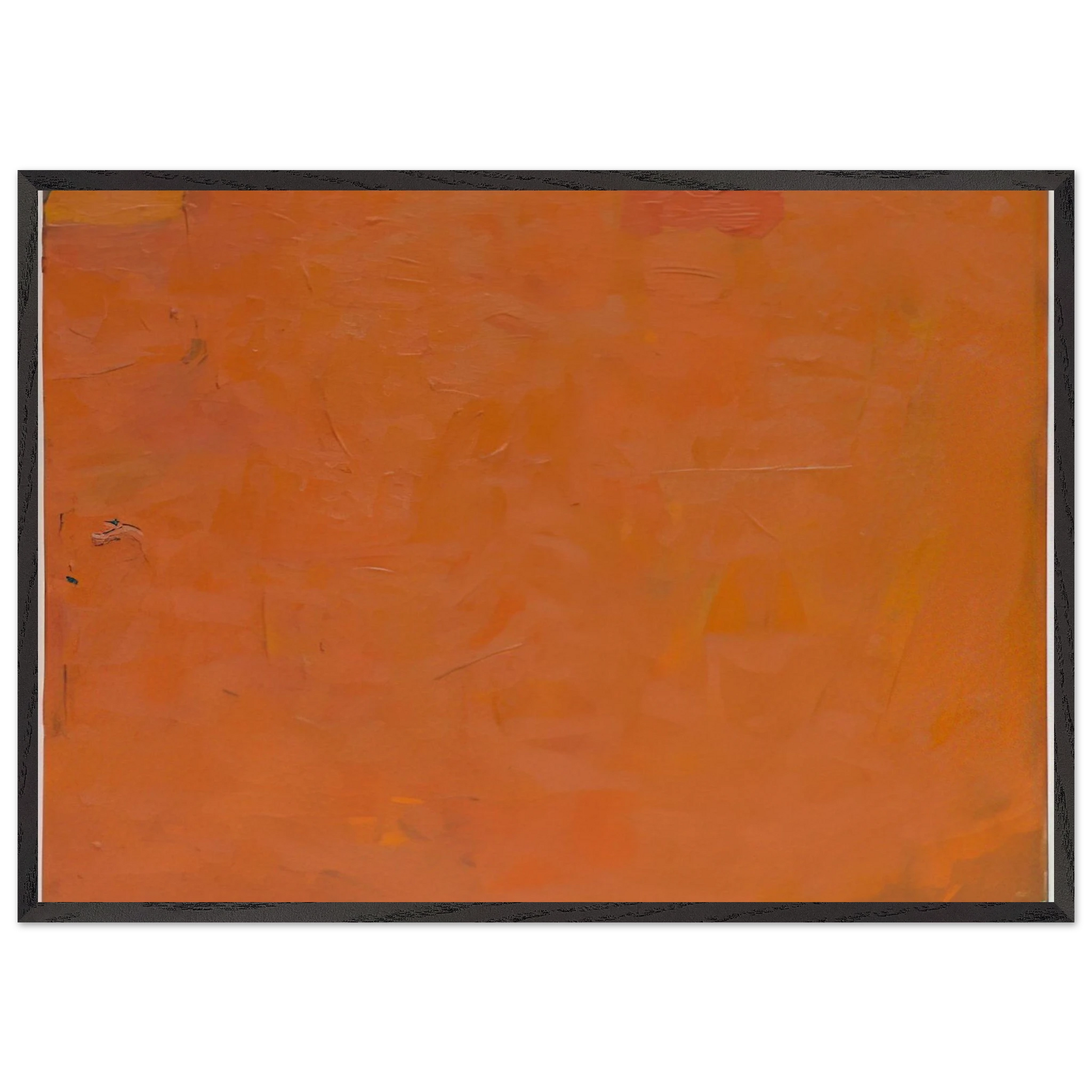 Untitled Orange Painting - Robert Ryman Framed Art Print – Black Wooden Frame - Default Title - -Framed Art Print
