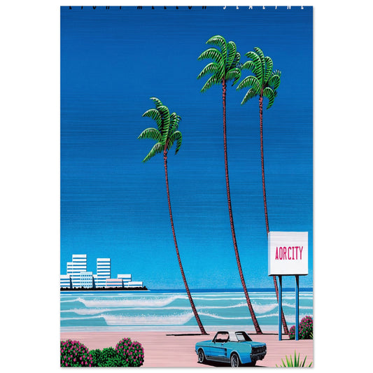 Light Mellow Sealine - Hiroshi Nagai Brushed Aluminum Print - 70x100 cm / 28x40 inches | Hiroshi Nagai Aluminum Print | Hiroshi Nagai Prints