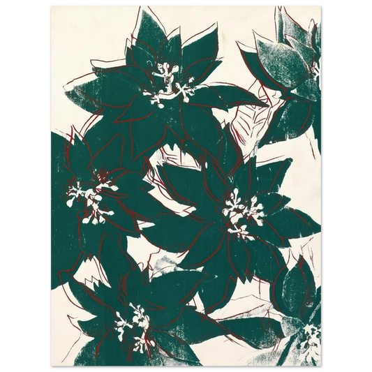 Andy Warhol - Poinsetta Fine Art Poster - 13x18 cm / 5x7 inches