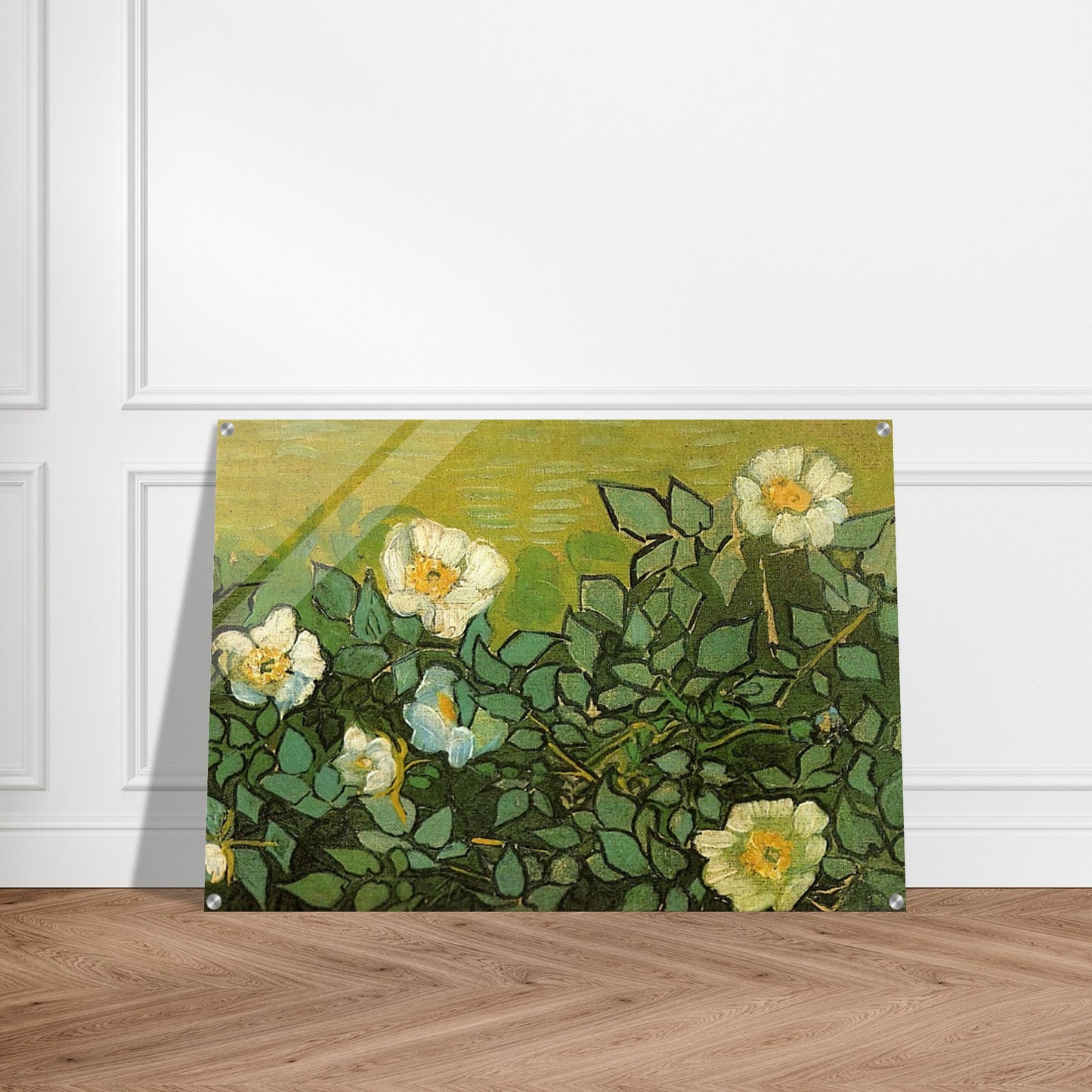 Wild Roses - Vincent van Gogh Acrylic Print - 70x100 cm / 28x40″ inches