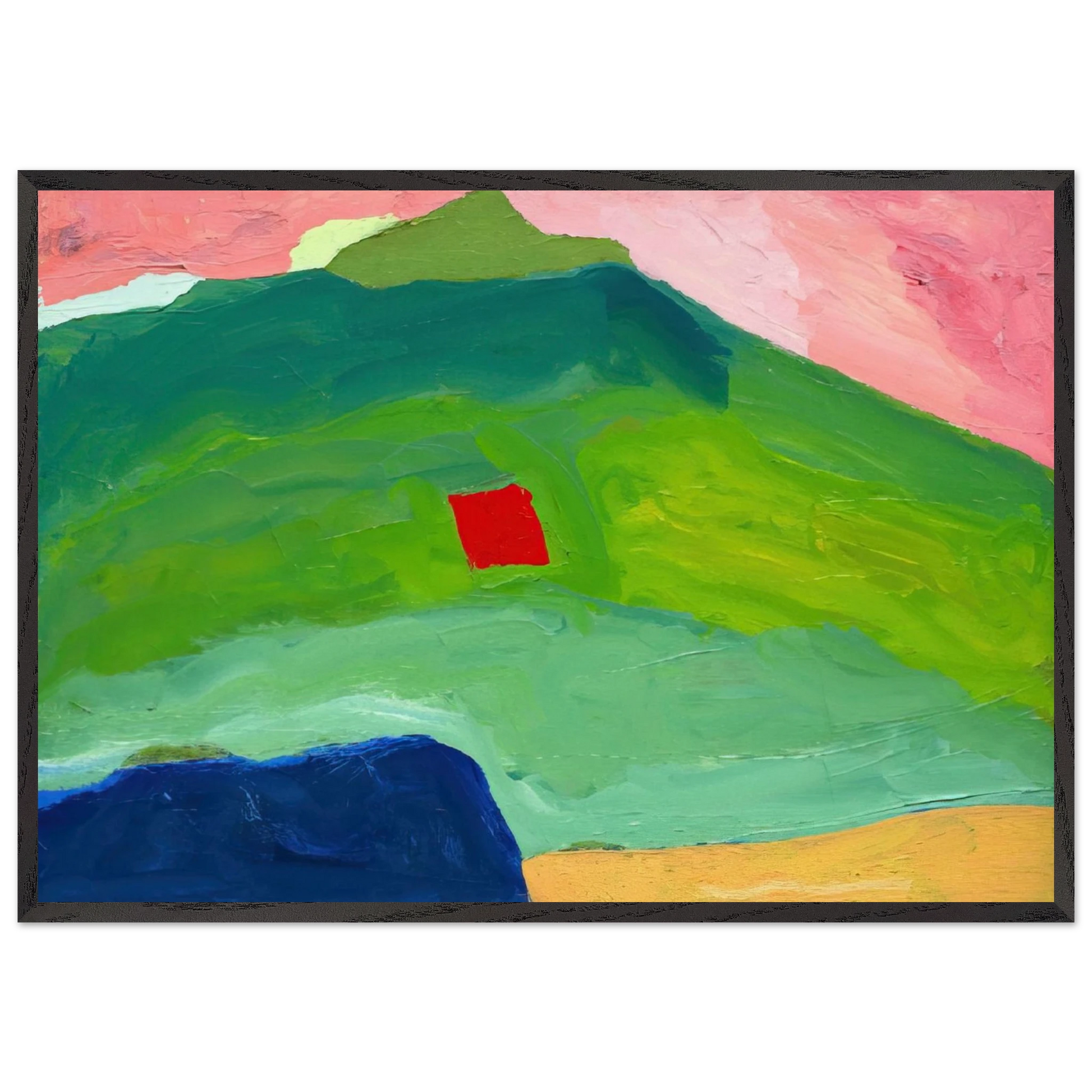 Untitled 17 - 1980 - Etel Adnan Framed Art Print – Black Wooden Frame - Default Title - -Framed Art Print