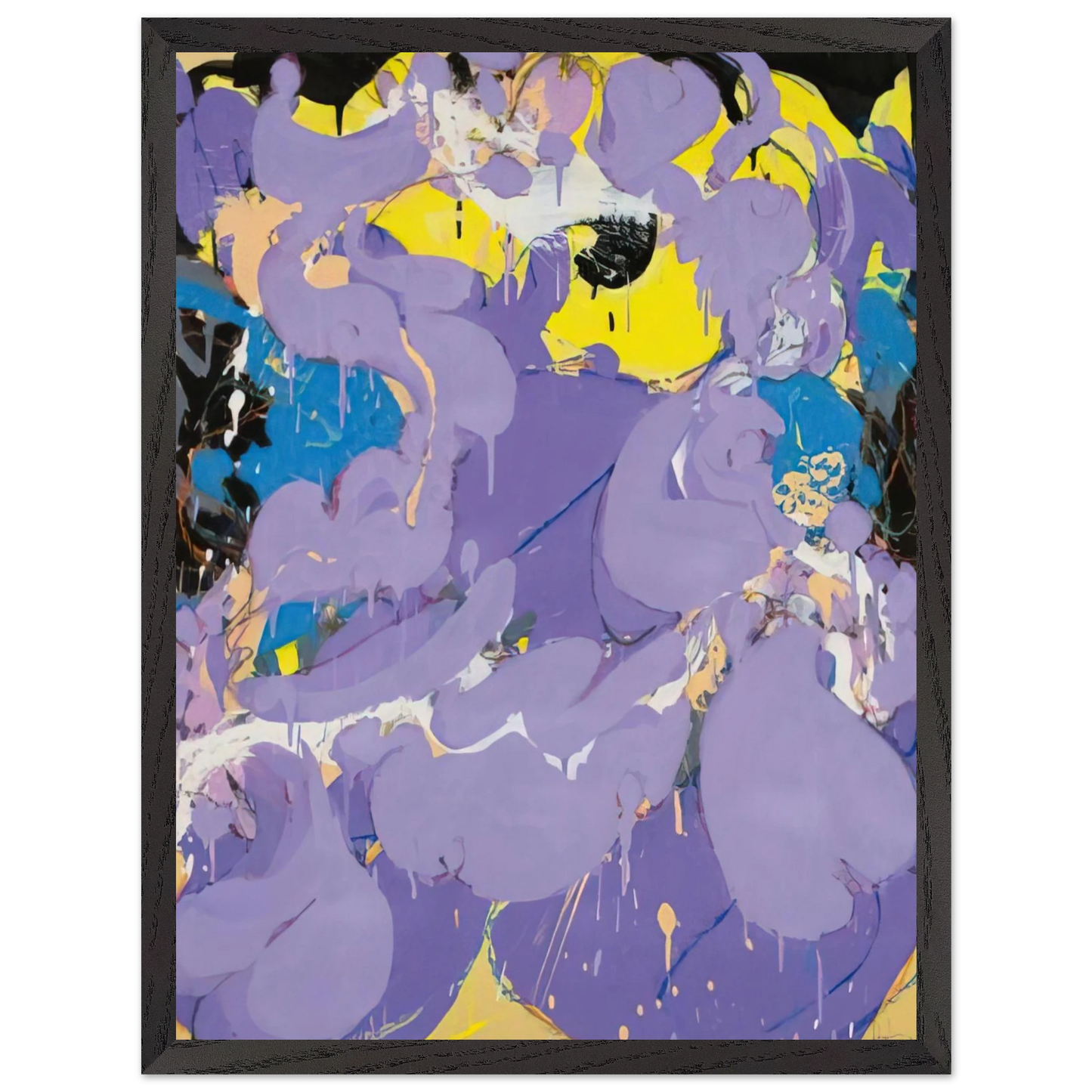 Helen Frankenthaler - Untitled - 1978 Wall art - 20x25 cm / 8x10 inches - Premium Wooden Framed Poster With Fine Art Paper - White frame
