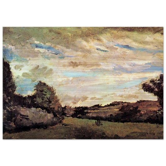 Landscape with Dunes - Vincent van Gogh Brushed Aluminum Print - 70x100 cm / 28x40 inches | Vincent van Gogh Aluminum Print | Vincent van Gogh Prints