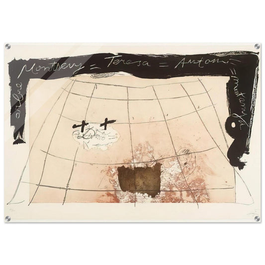 CARTOGRAPHY 1976 - Antoni Tapies Acrylic Print - 70x100 cm / 28x40″ inches | Antoni Tapies Wall Art | Antoni Tapies Prints