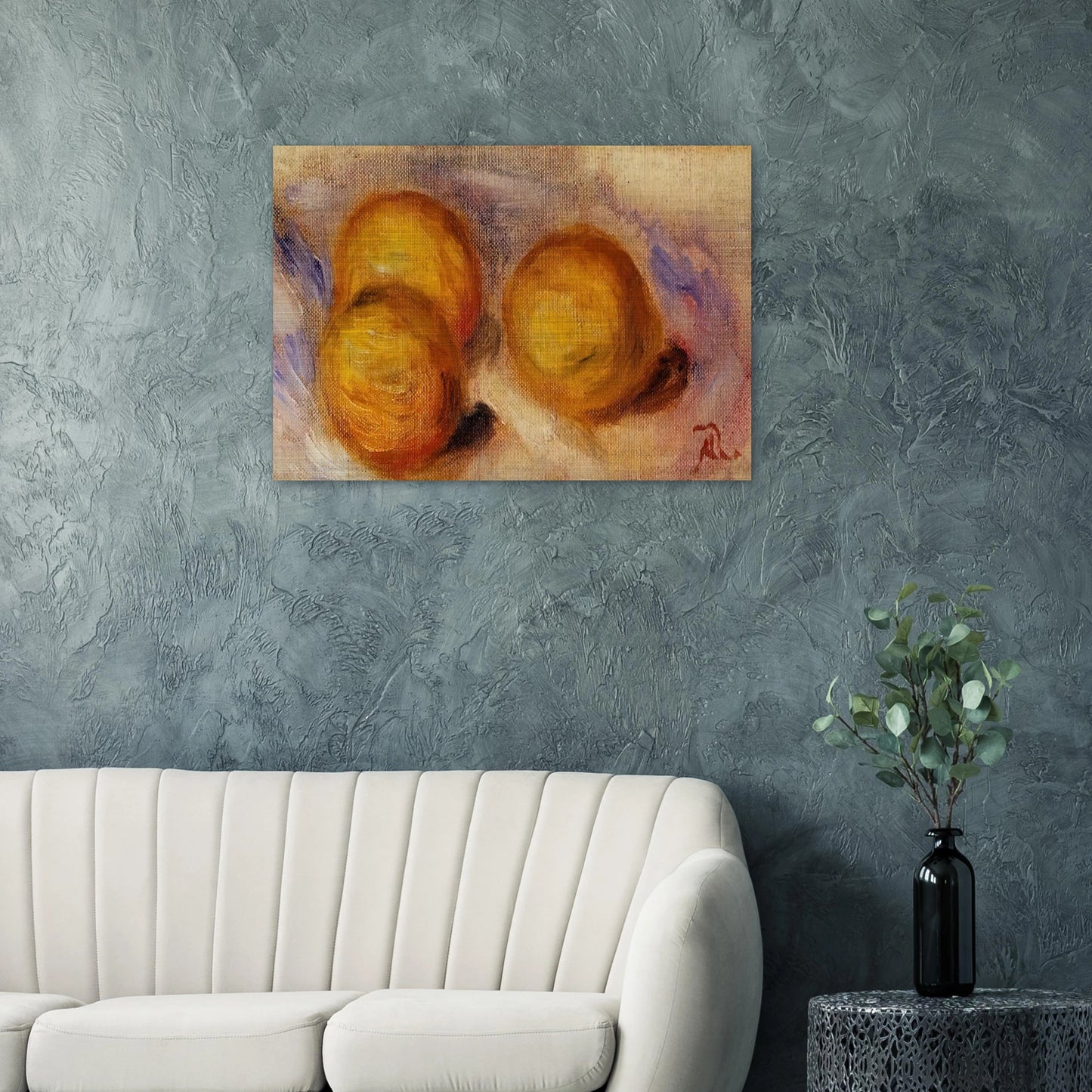 Three Lemons - Pierre-Auguste Renoir Brushed Aluminum Print - 70x100 cm / 28x40 inches | Pierre-Auguste Renoir Aluminum Print | Pierre-Auguste Renoir Prints