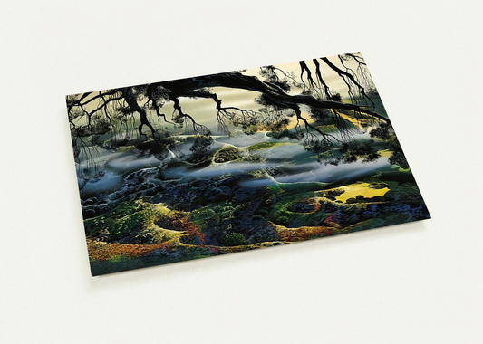 Fog Passes By By Eyvind Earle Pack of 10 Post Cards | Eyvind Earle Post Cards | A6 (10.5 x 14.8 cm) - 4.1 x 5.8 inches