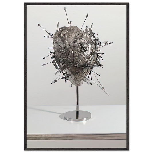 THE SACRED HEART - Damien Hirst Framed Art Print – Black Wooden Frame - Default Title - -Framed Art Print