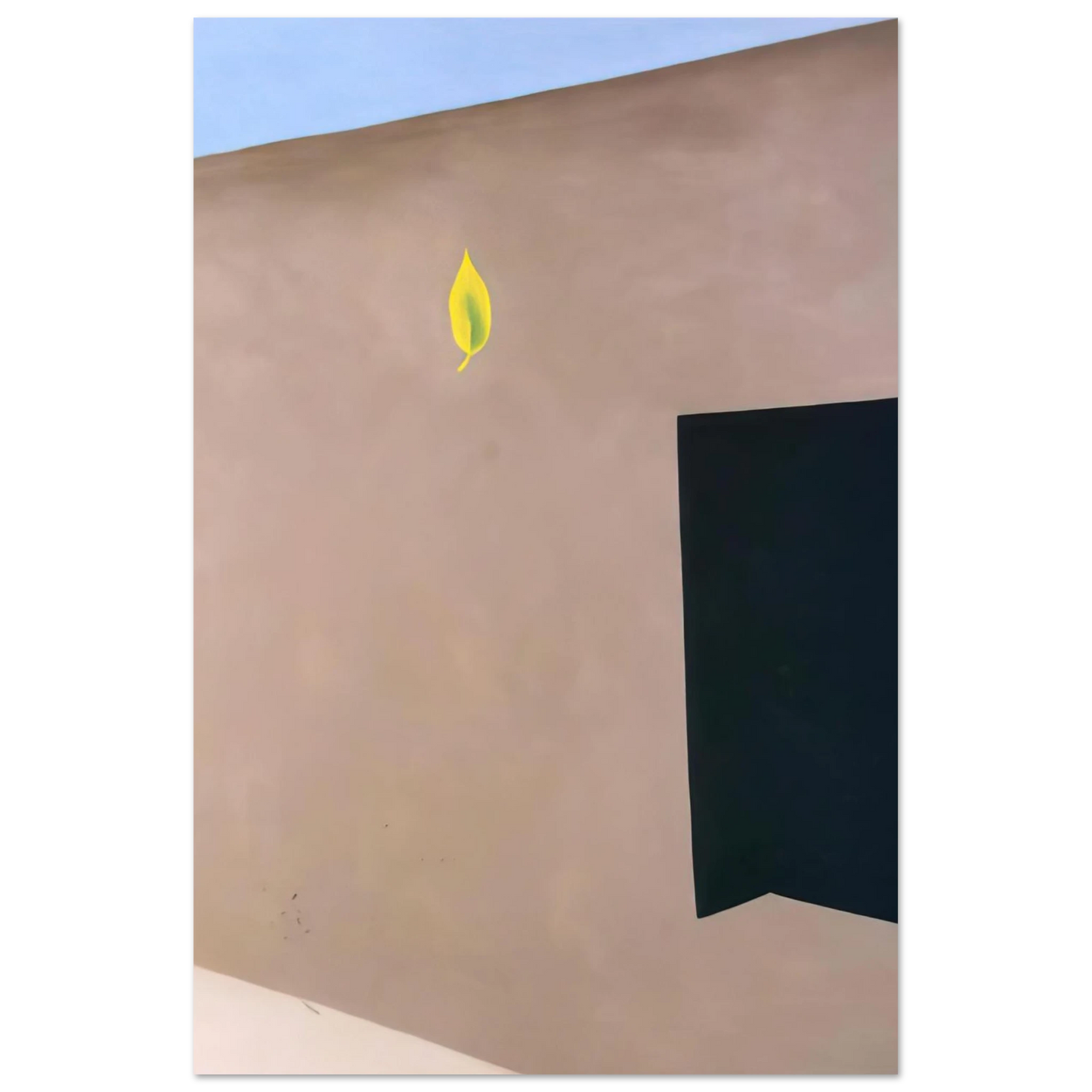 Georgia O'Keeffe - Patio Door with Green Leaf Fine Art Poster - 75x100 cm / 30x40 inches