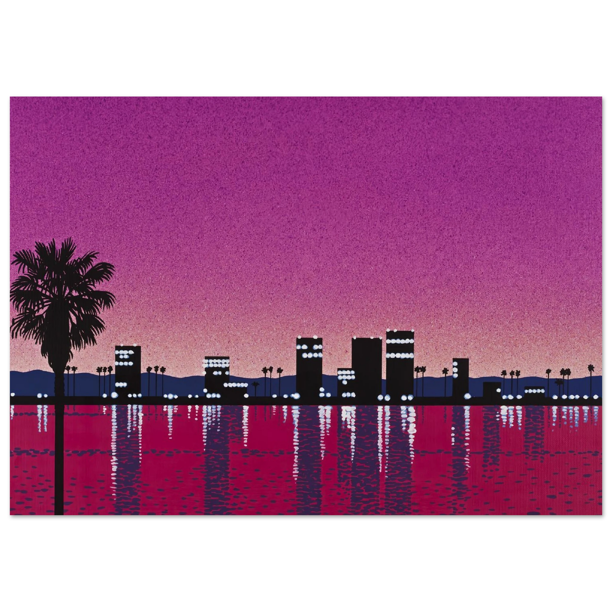Hiroshi Nagai - The Limelight - monolog Wall Art - 21x29.7 cm / 8x12" - Premium Wooden Framed Poster With Fine Art Paper - White frame
