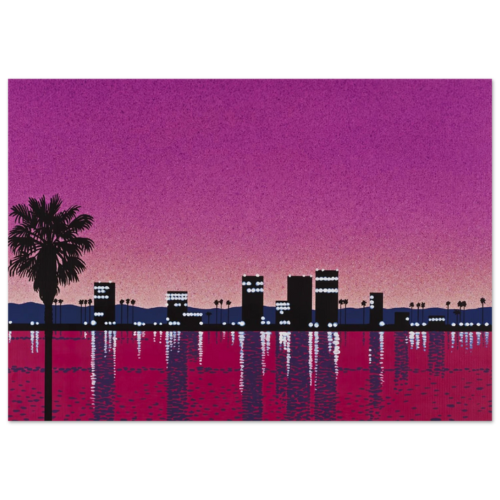 Hiroshi Nagai - The Limelight - monolog Wall Art - 21x29.7 cm / 8x12" - Premium Wooden Framed Poster With Fine Art Paper - White frame