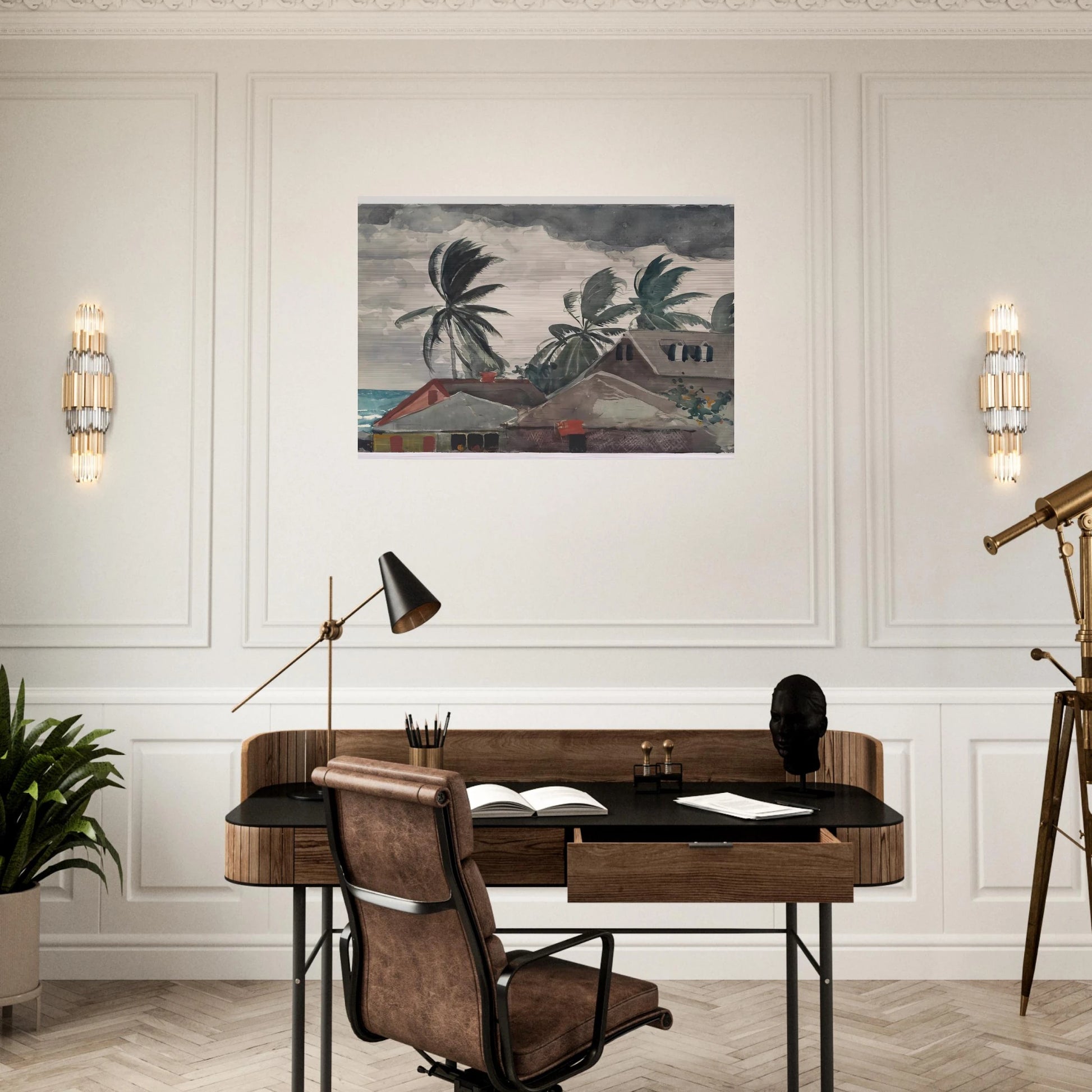 HURRICANE BAHAMAS 1898 - Winslow Homer Brushed Aluminum Print - 70x100 cm / 28x40 inches | Winslow Homer Aluminum Print | Winslow Homer Prints