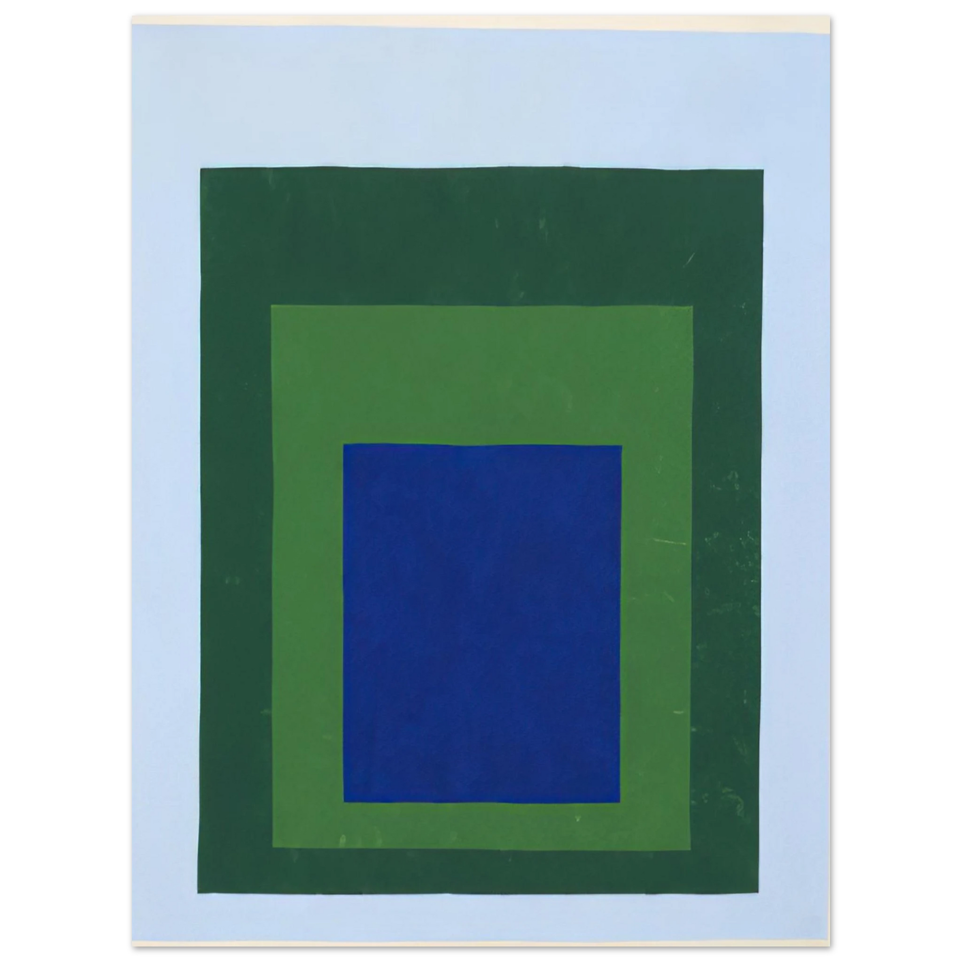 Josef Albers - HOMAGE TO THE SQUARE BLUE GREEN 1950 Fine Art Poster - Default Title