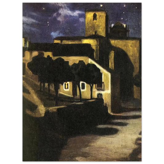 Diego Rivera - NIGHT SCENE IN AVILA 1907 Fine Art Poster - Default Title