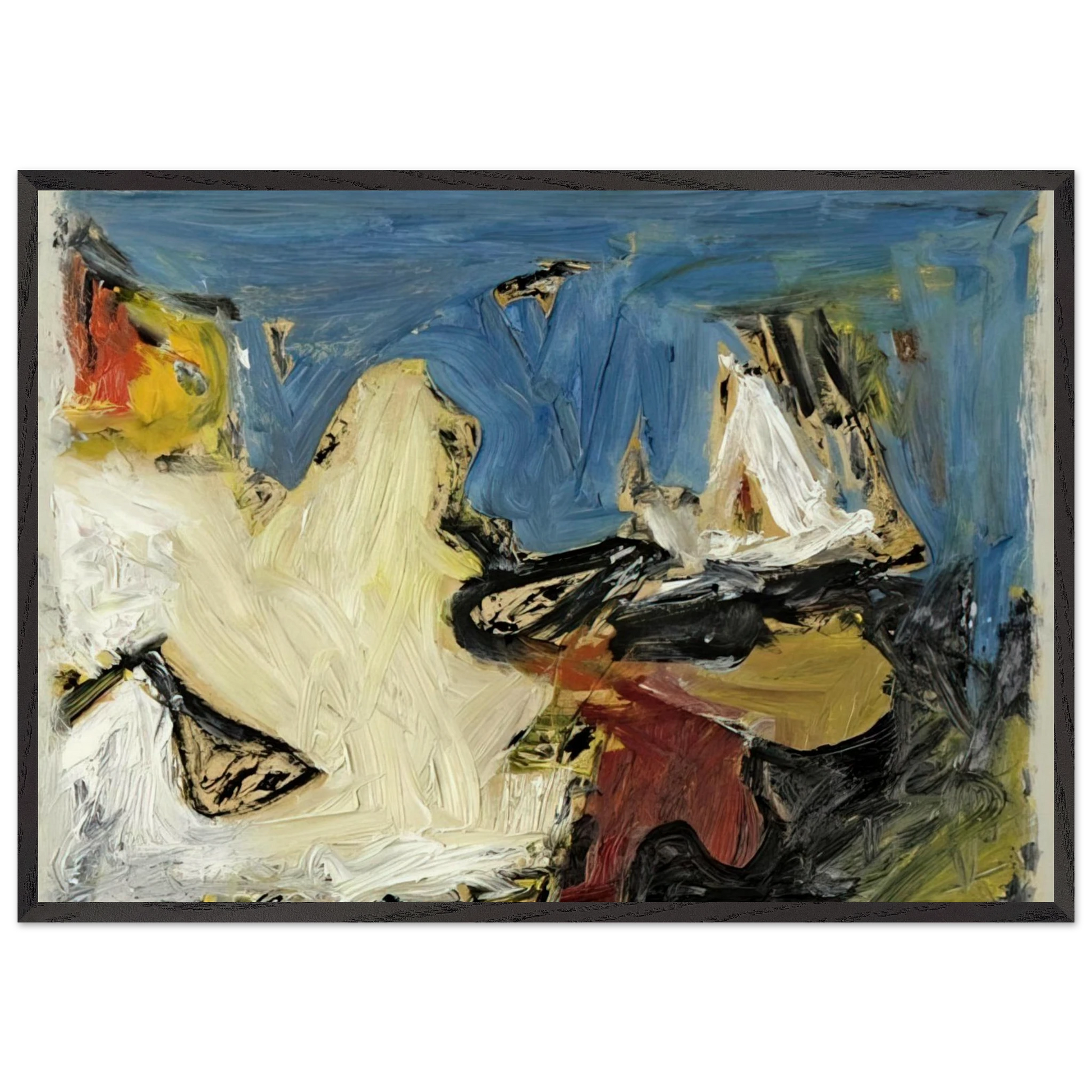 PAINTING I 1957 - Milton Resnick Framed Art Print – Black Wooden Frame - Default Title - -Framed Art Print