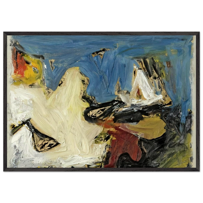 PAINTING I 1957 - Milton Resnick 70x100 cm / 28x40 inches Framed Art Print – Black Wooden Frame