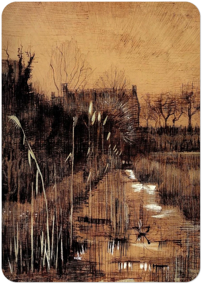 Ditch By Vincent van Gogh Pack of 10 Post Cards | Vincent van Gogh Post Cards | A6 (10.5 x 14.8 cm) - 4.1 x 5.8 inches