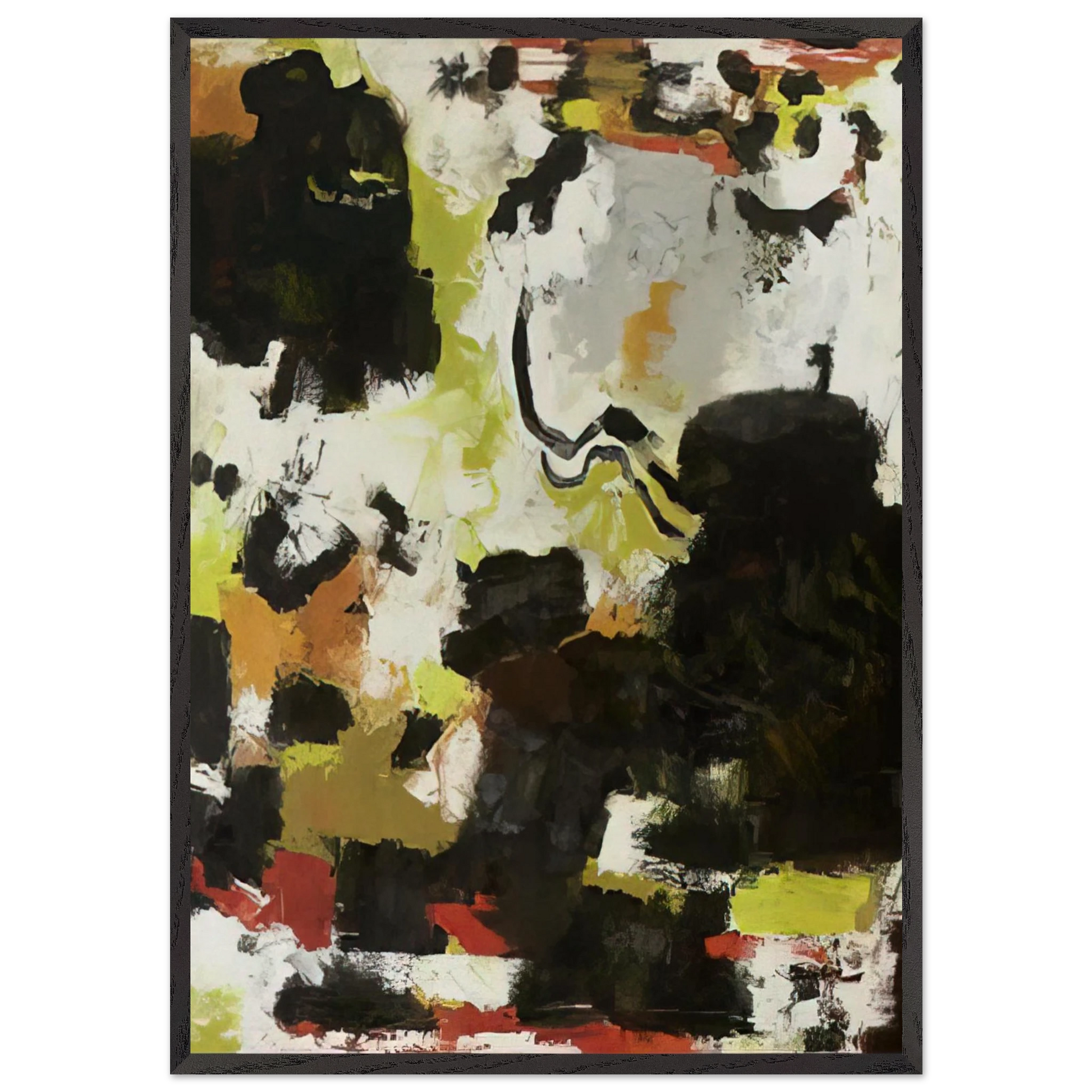 1 January 1949 - 1949 - Frank Lobdell Framed Art Print – Black Wooden Frame - Default Title - -Framed Art Print