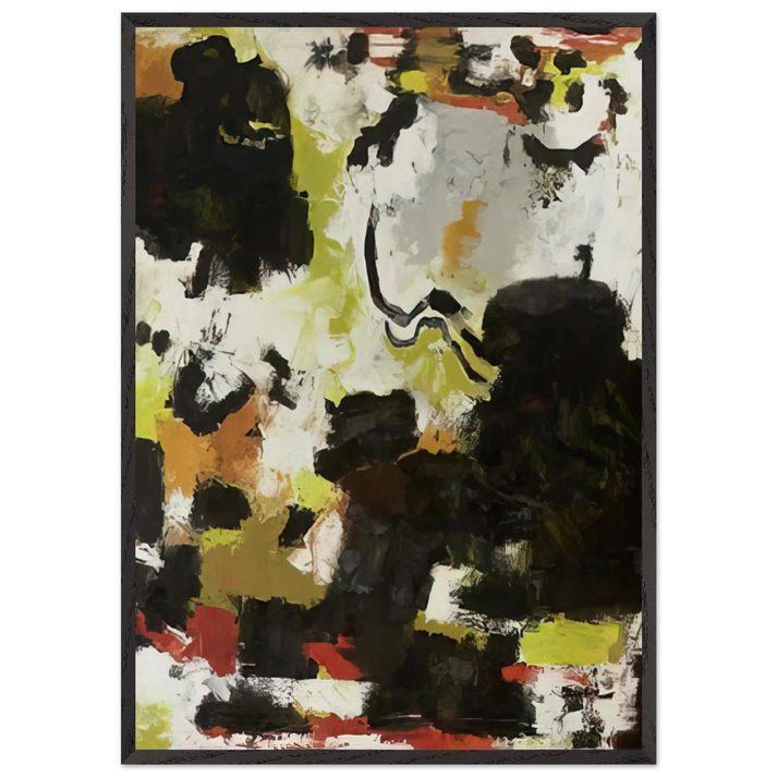 1 January 1949 - 1949 - Frank Lobdell 70x100 cm / 28x40 inches Framed Art Print – Black Wooden Frame