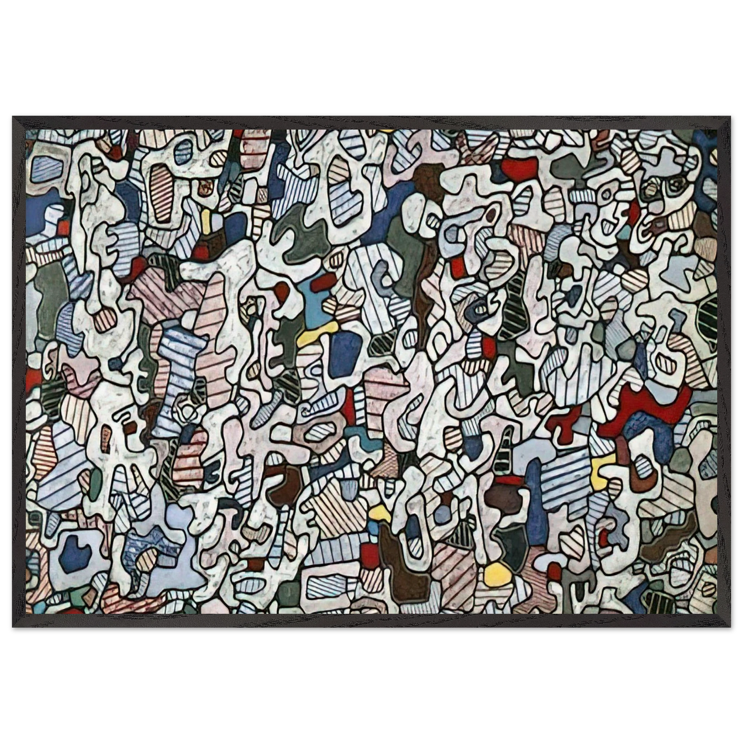 L HOURLOUPE 1966 - Jean Dubuffet Framed Art Print – Black Wooden Frame - Default Title - -Framed Art Print