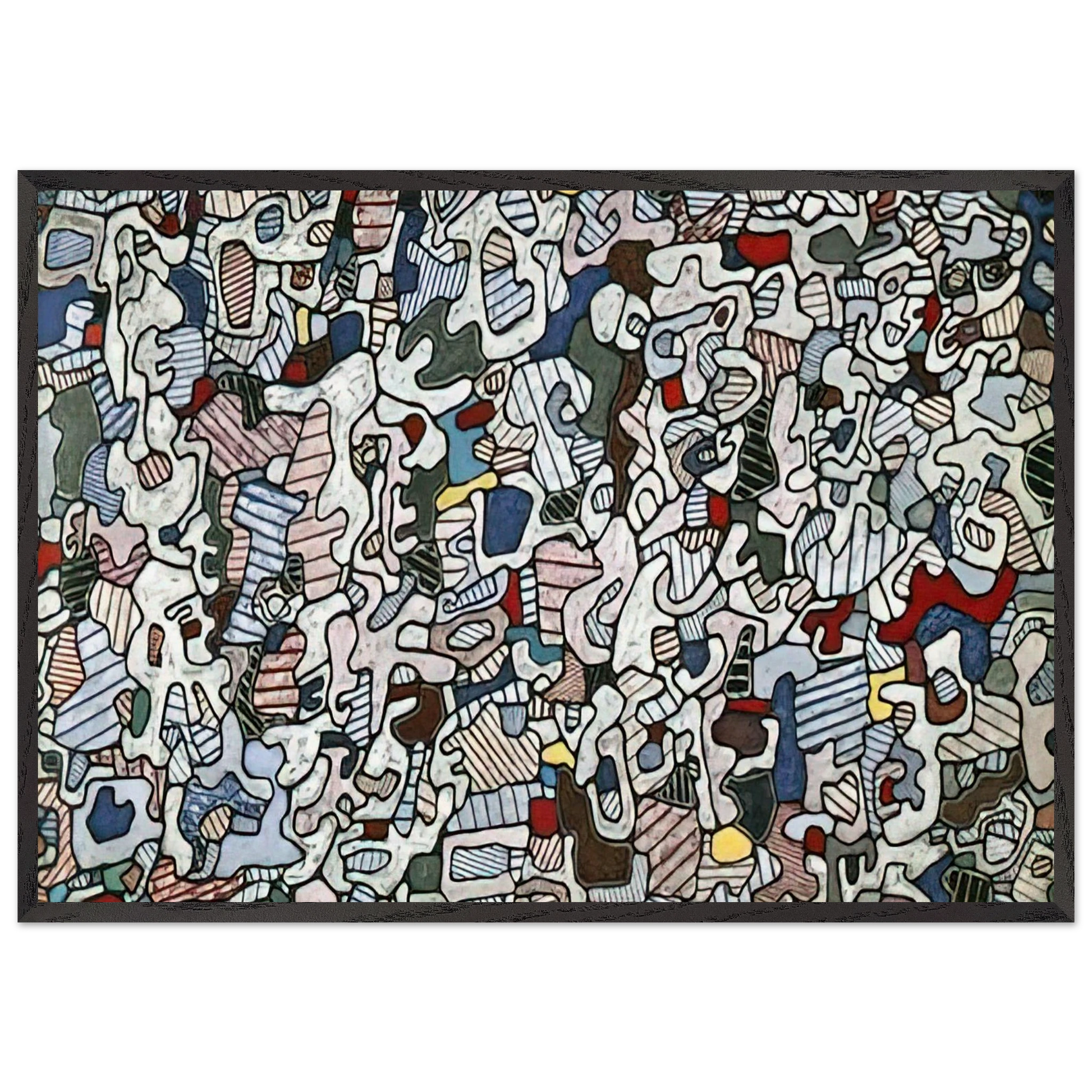 L HOURLOUPE 1966 - Jean Dubuffet Framed Art Print – Black Wooden Frame - Default Title - -Framed Art Print