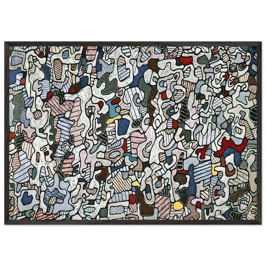L HOURLOUPE 1966 - Jean Dubuffet Framed Art Print – Black Wooden Frame - Default Title - -Framed Art Print