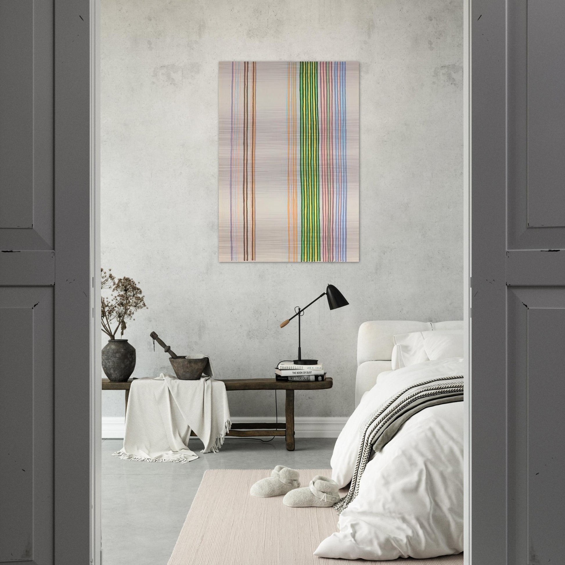 Royal Curtain - 1980 - Gene Davis Brushed Aluminum Print - 70x100 cm / 28x40 inches | Gene Davis Aluminum Print | Gene Davis Prints