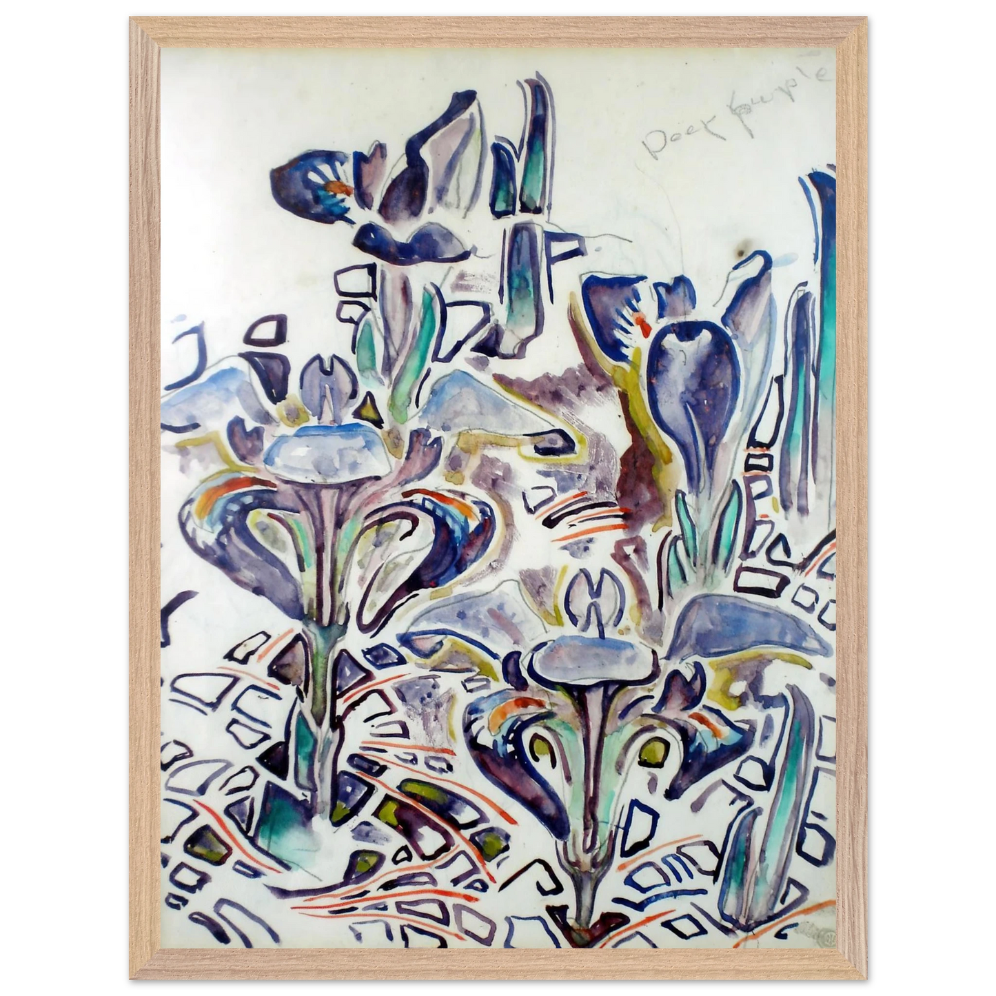 Walter Inglis Anderson - Walter Anderson Wall art - A1 (59.4 x 84.1  cm) - Premium Wooden Framed Poster With Fine Art Paper - White frame